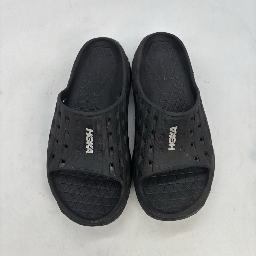 Hoka Ora Recovery Slide Sandals Womens 9 Shoes Cushioning Slip On Mens 7 Black - Picture 5 of 9